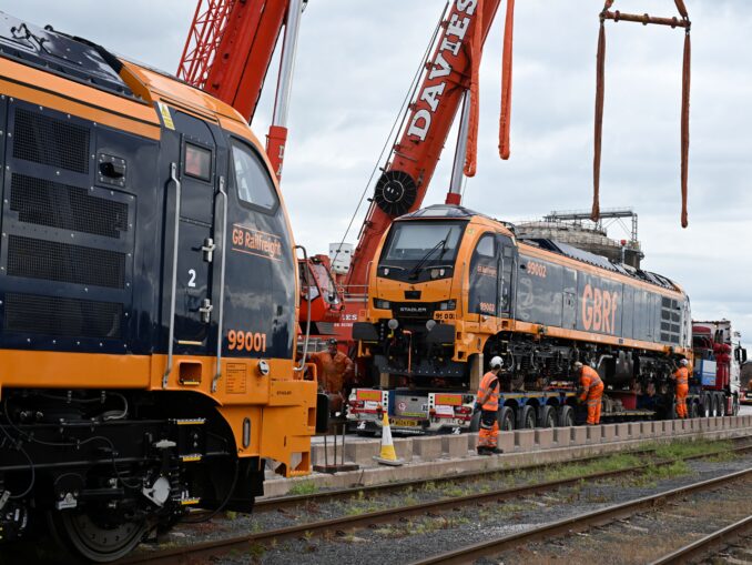 GBRf Class 99 locomotives arrive at Portbury Dock
